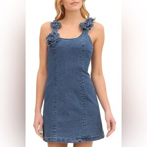 Avec Les Filles Rosette Denim Dress Rosette Denim Dress
NWT
